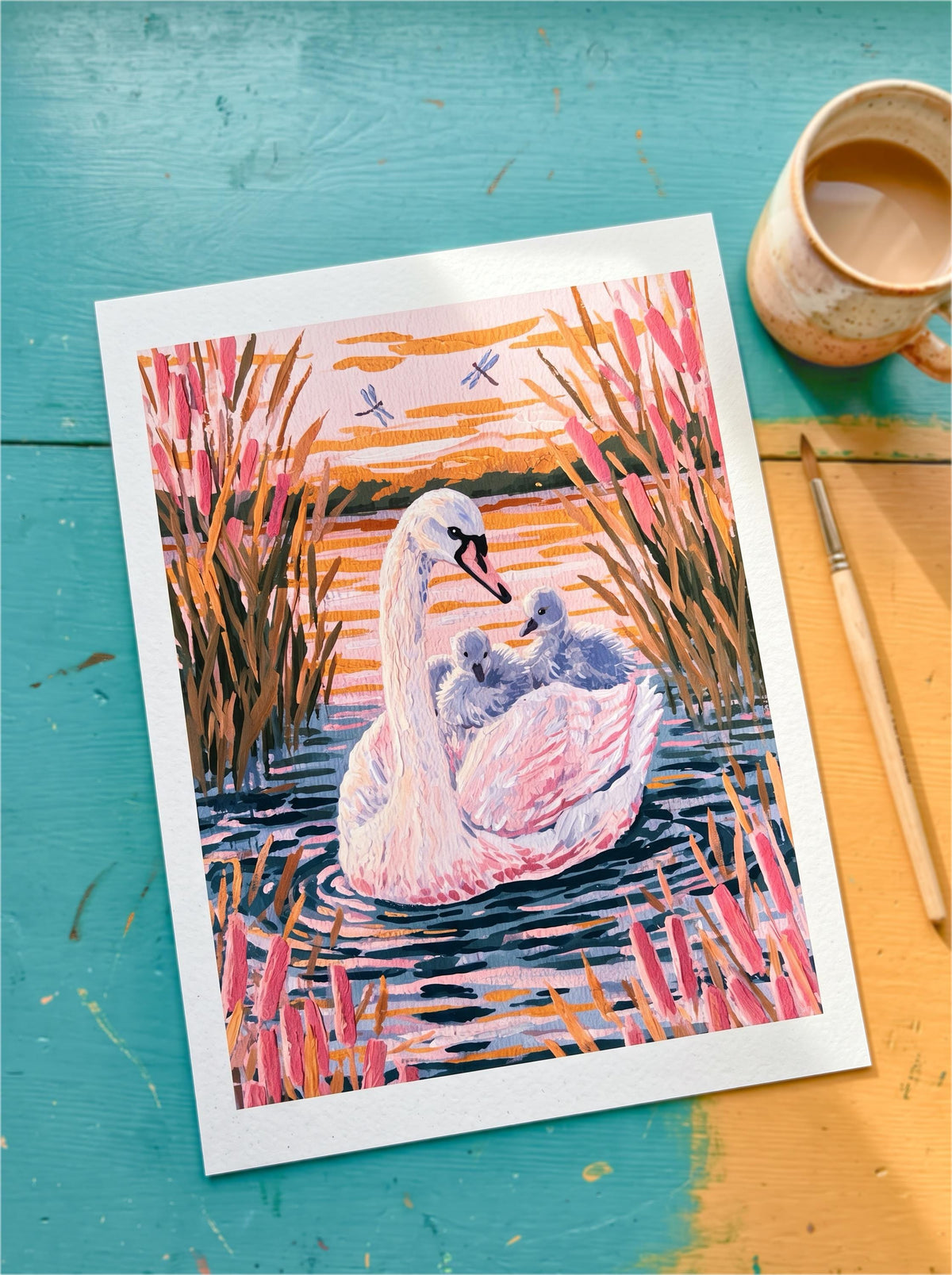Still Water | Swan Art Print