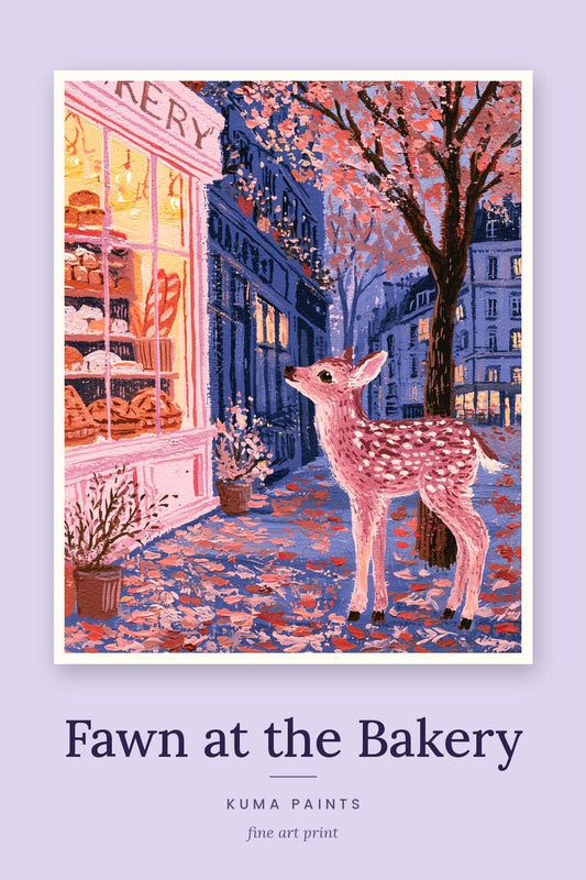 Fawn at the Bakery | Fawn Art Print