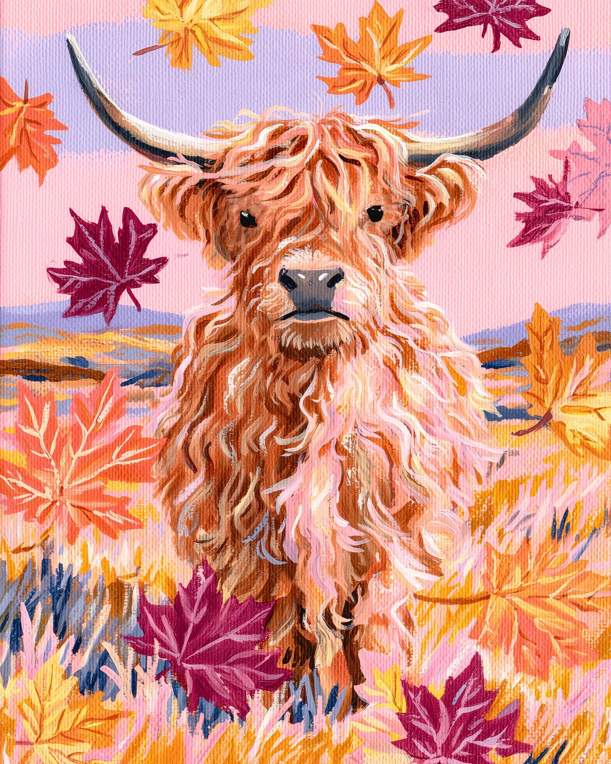 Autumn Highland | Highland Cow Art Print