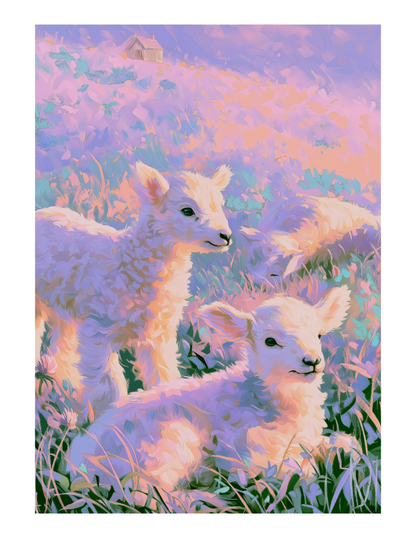 Original Variation of 'Lambs' in US Letter Size