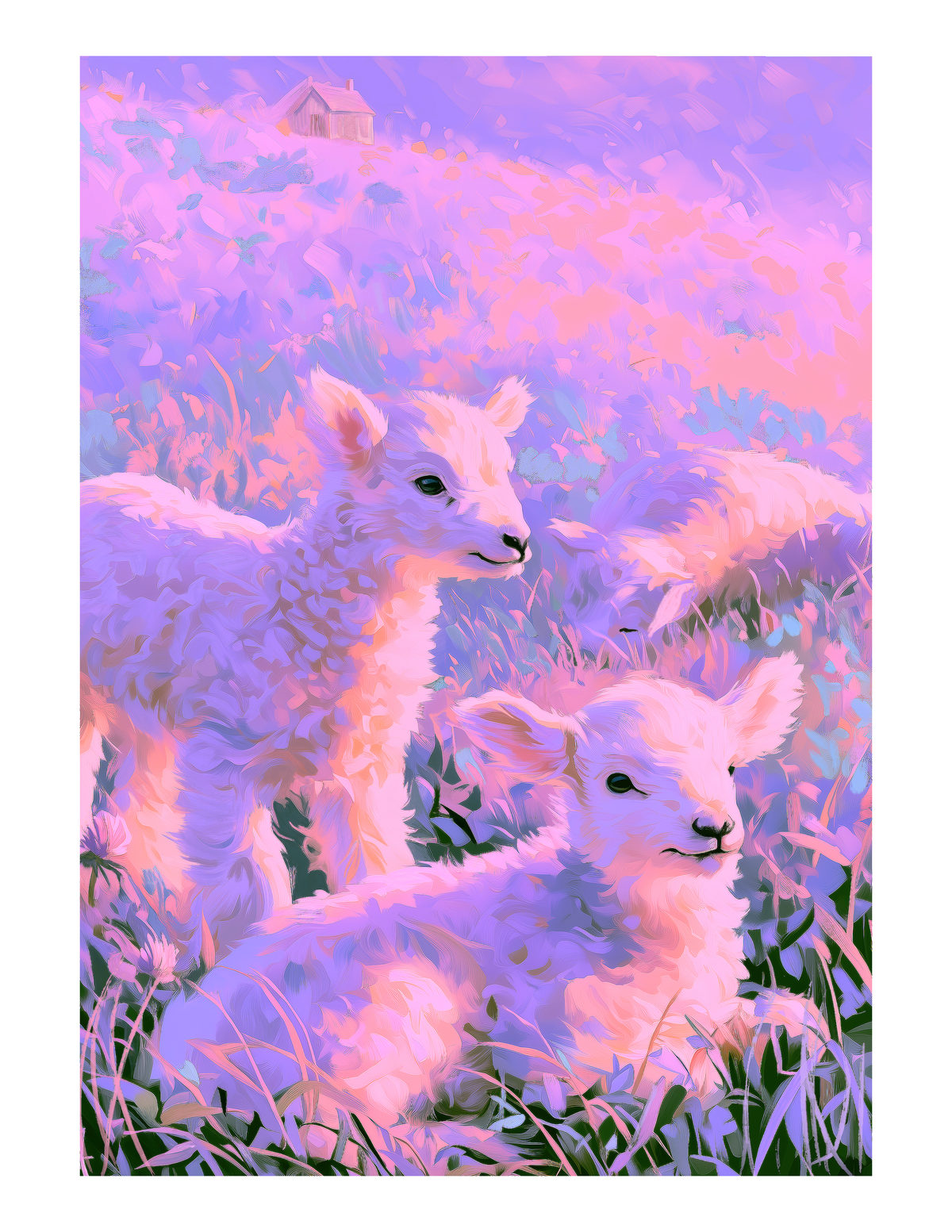 Dusk Variation of 'Lambs' in US Letter size