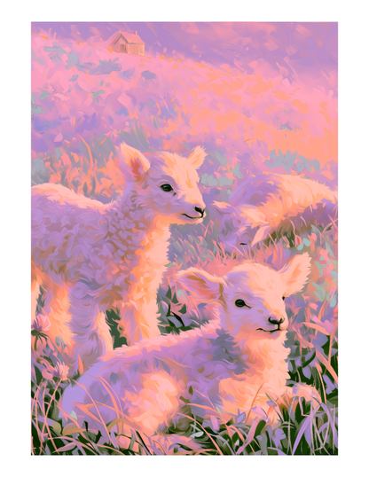 Dawn Variation of 'Lambs' in US Letter Size