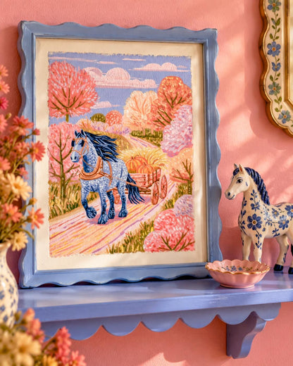 Golden Road | Horse and Wagon Art Print