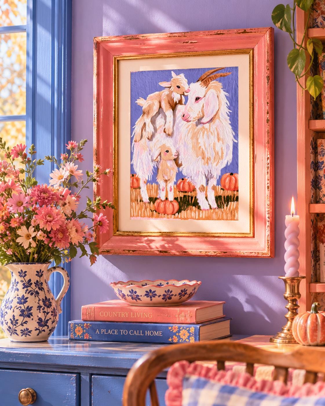 Little Herd | Goat Family Art Print