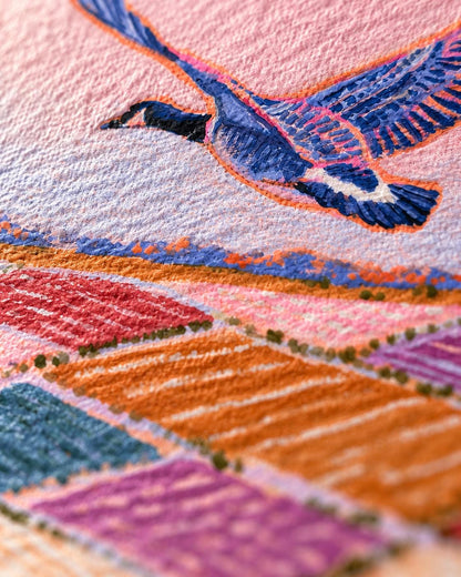 Patchwork Fields | Goose Art Print
