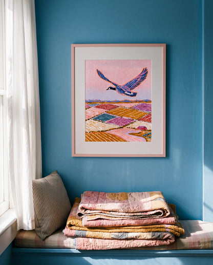 Patchwork Fields | Goose Art Print
