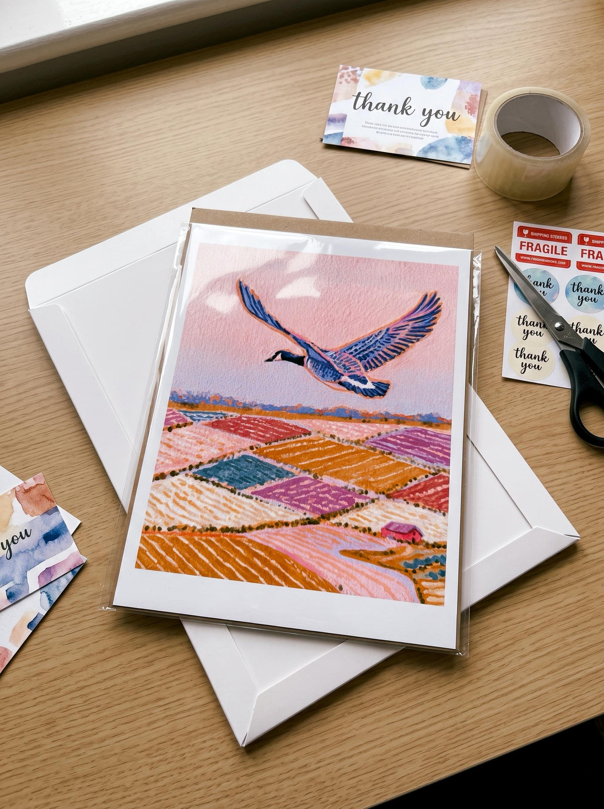Patchwork Fields | Goose Art Print