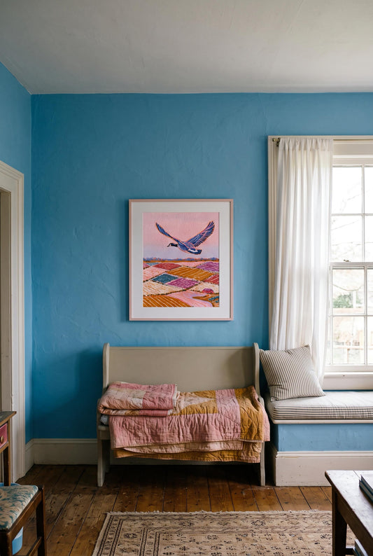 Patchwork Fields | Goose Art Print