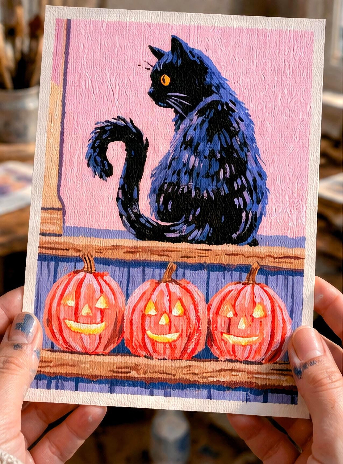 Little Shadow | Black Cat Art Print