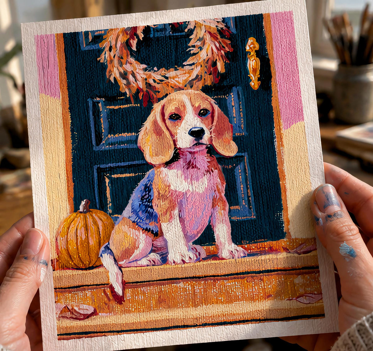 Autumn Beagle | Beagle Art Print