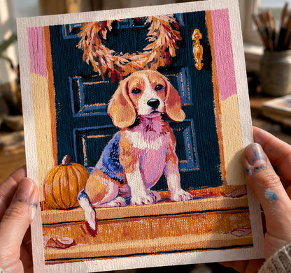 Autumn Beagle | Beagle Art Print