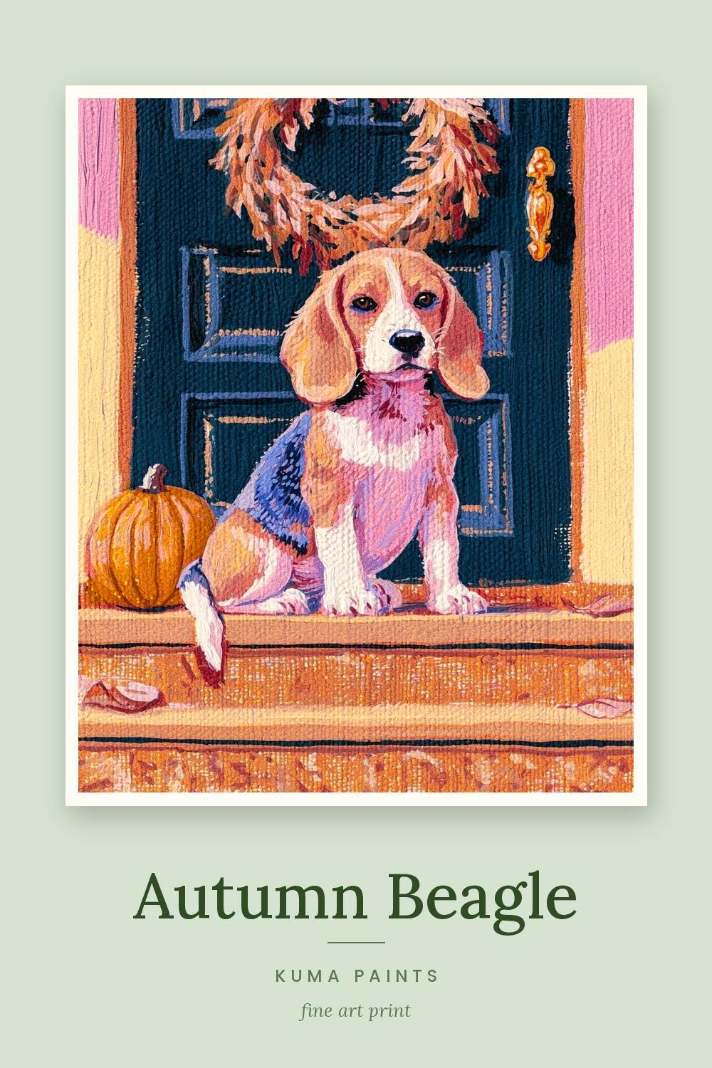 Autumn Beagle | Beagle Art Print