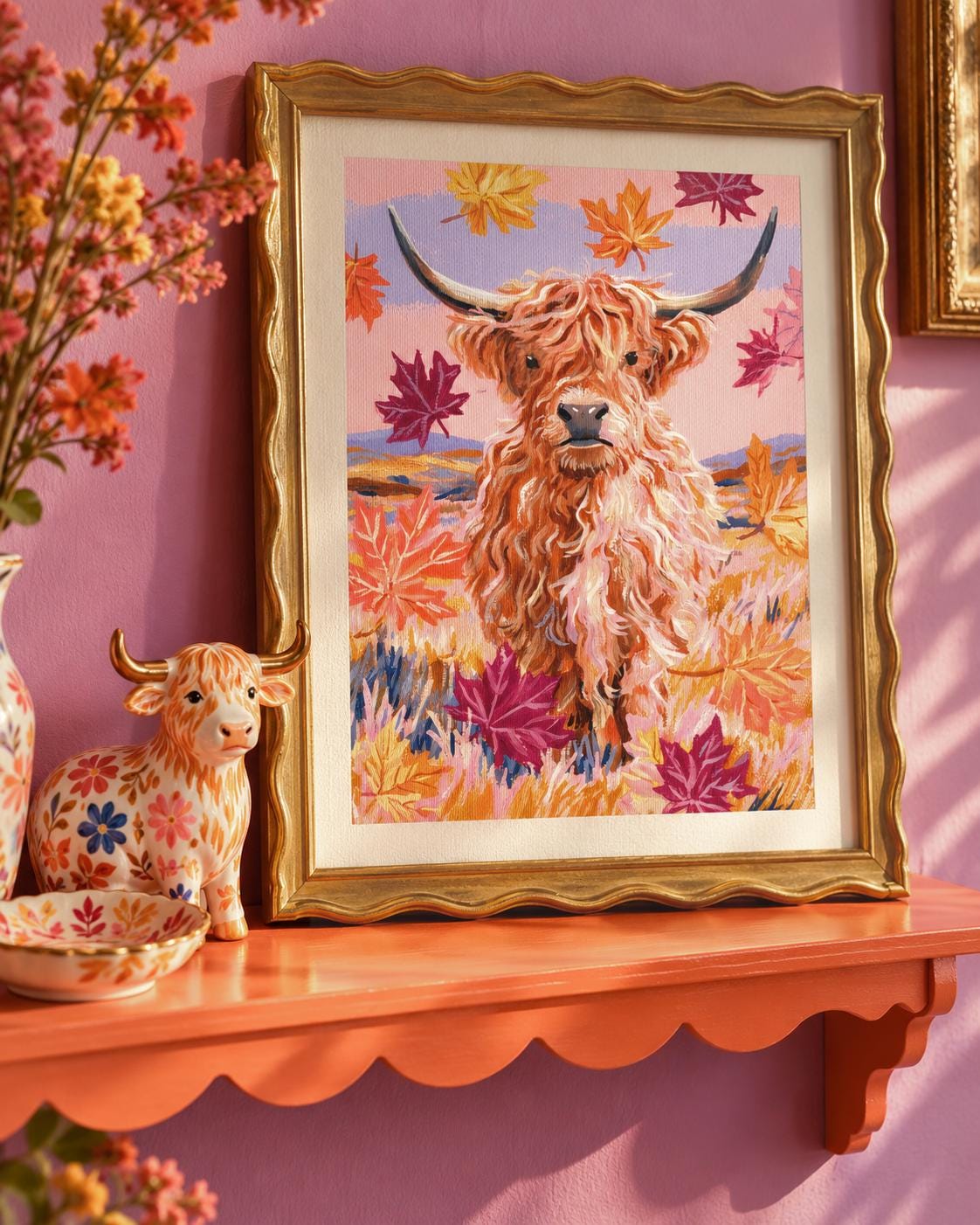 Autumn Highland | Highland Cow Art Print