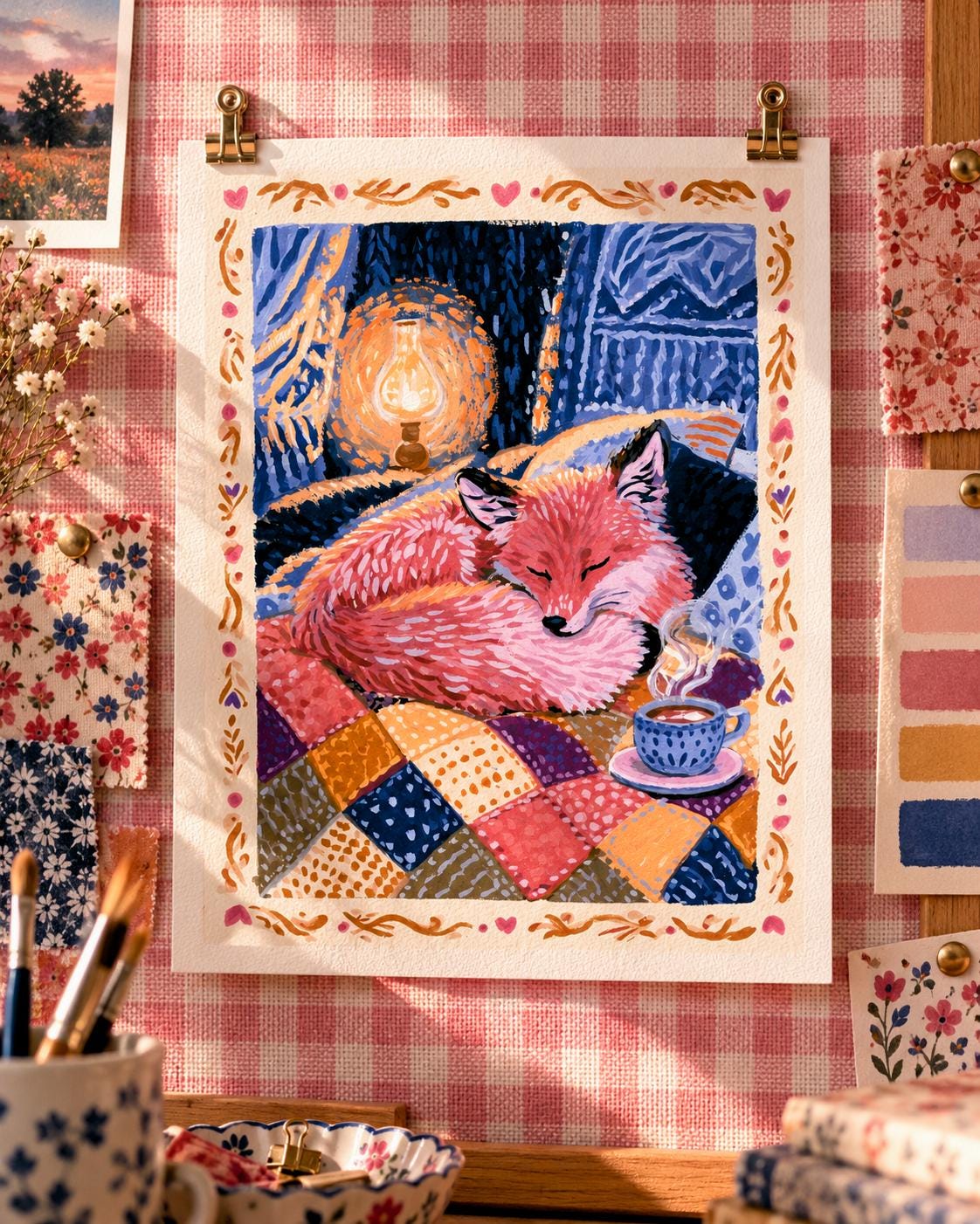Sleepy Fox | Red Fox Art Print
