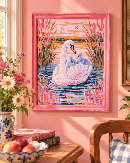Still Water | Swan Art Print