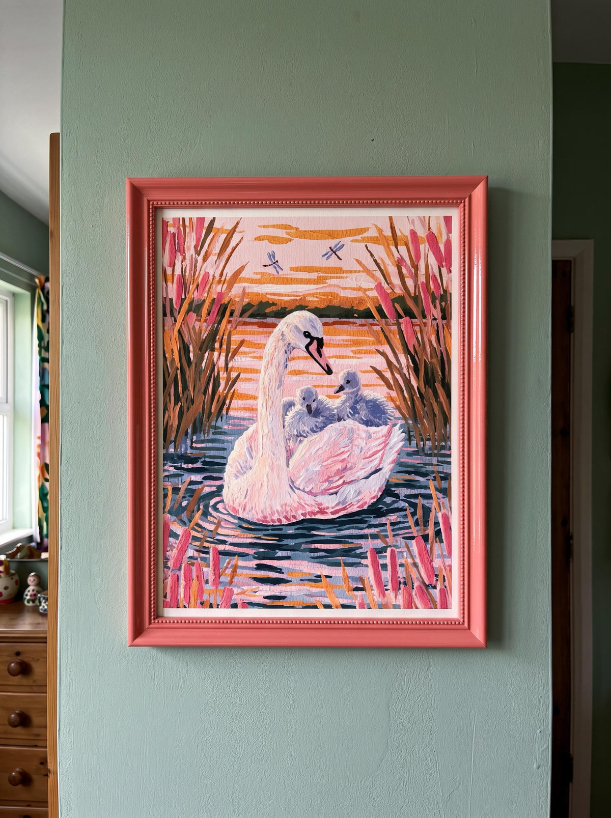 Still Water | Swan Art Print