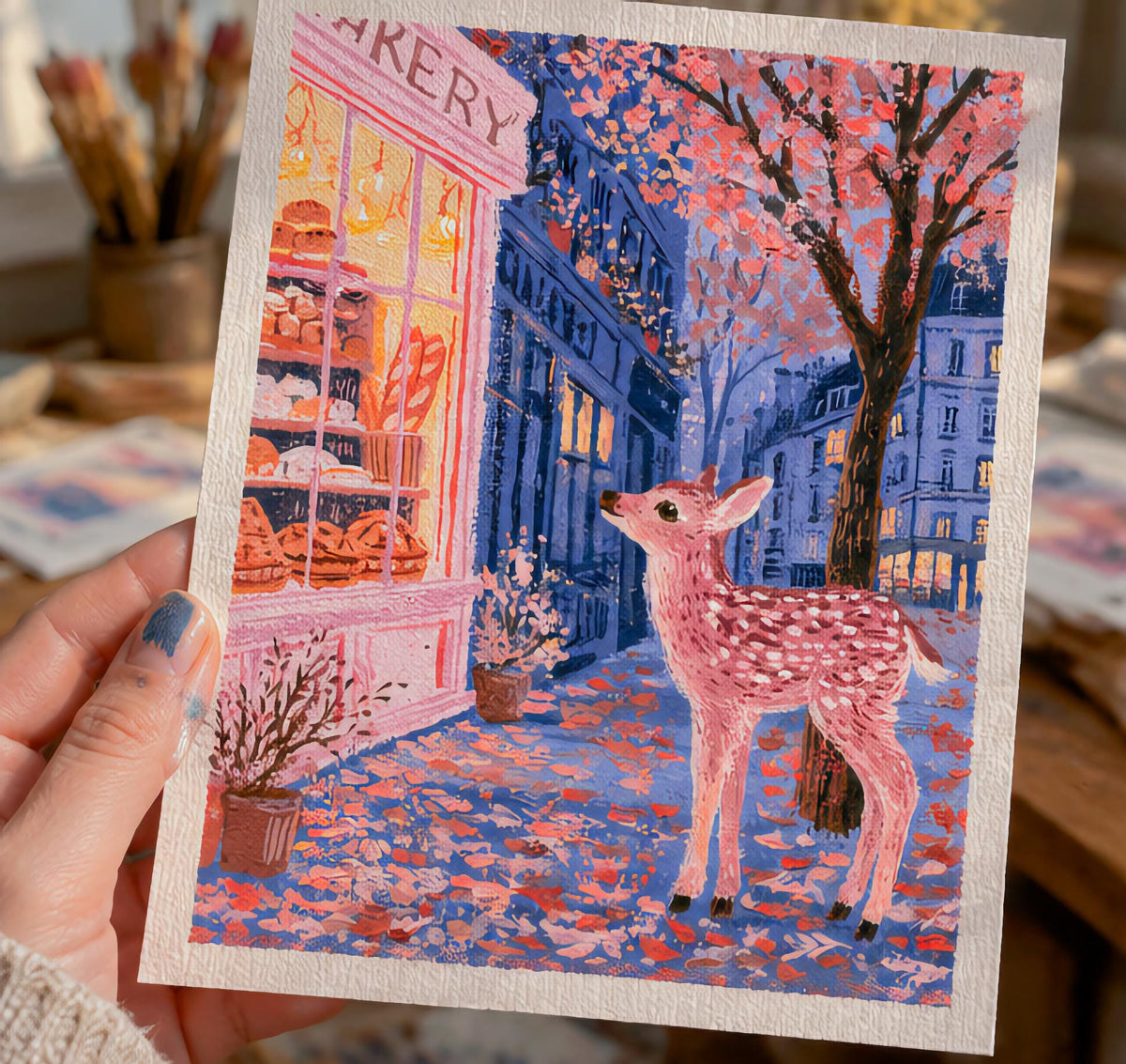Fawn at the Bakery | Fawn Art Print