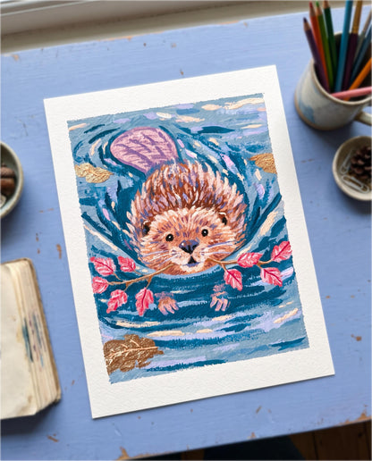 Little Builder | Beaver Art Print