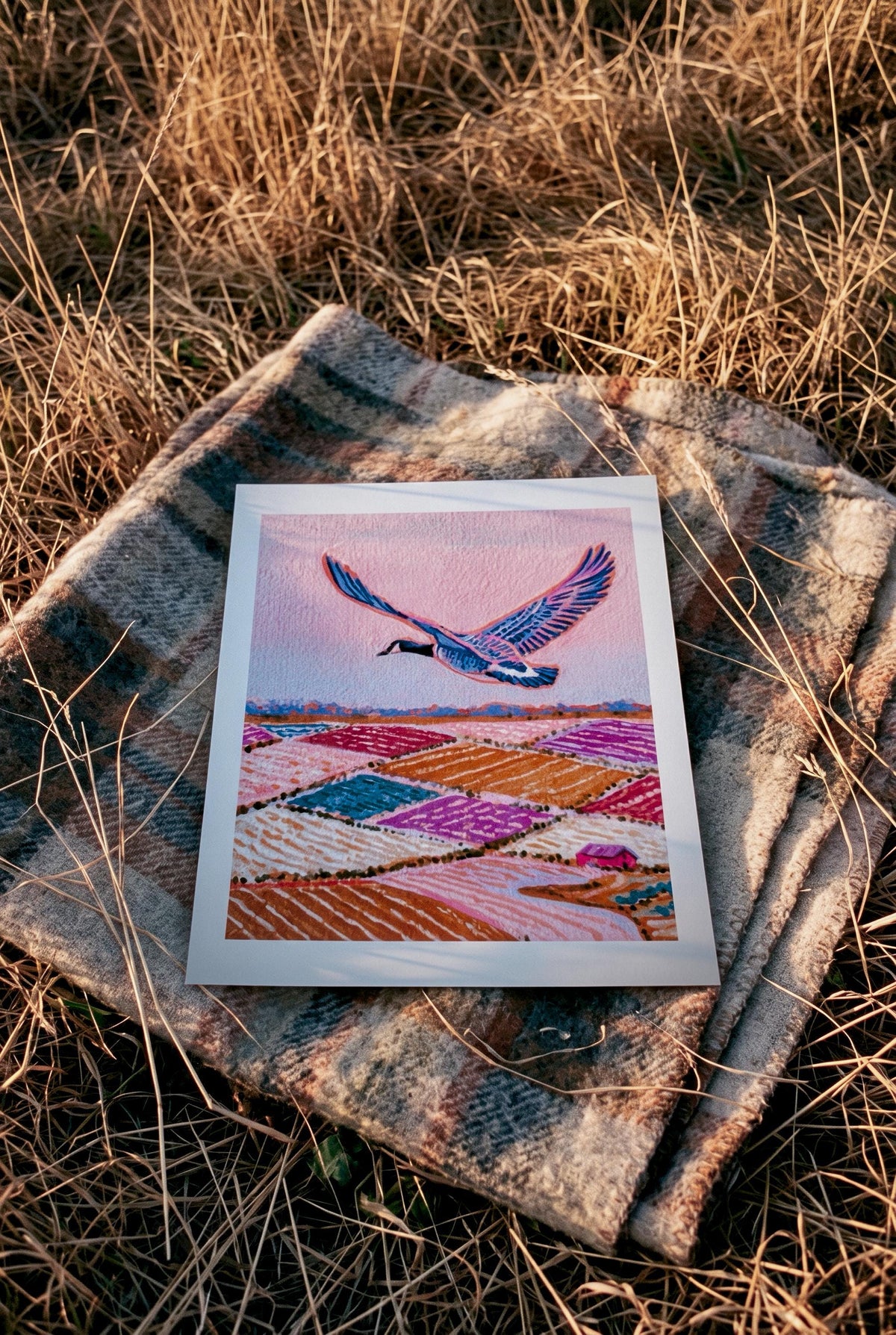 Patchwork Fields | Goose Art Print
