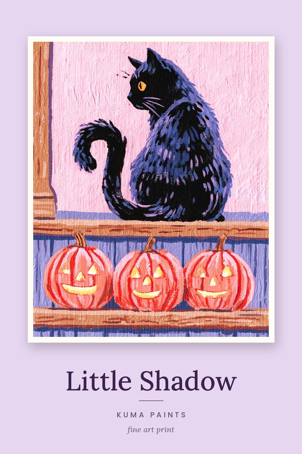 Little Shadow | Black Cat Art Print