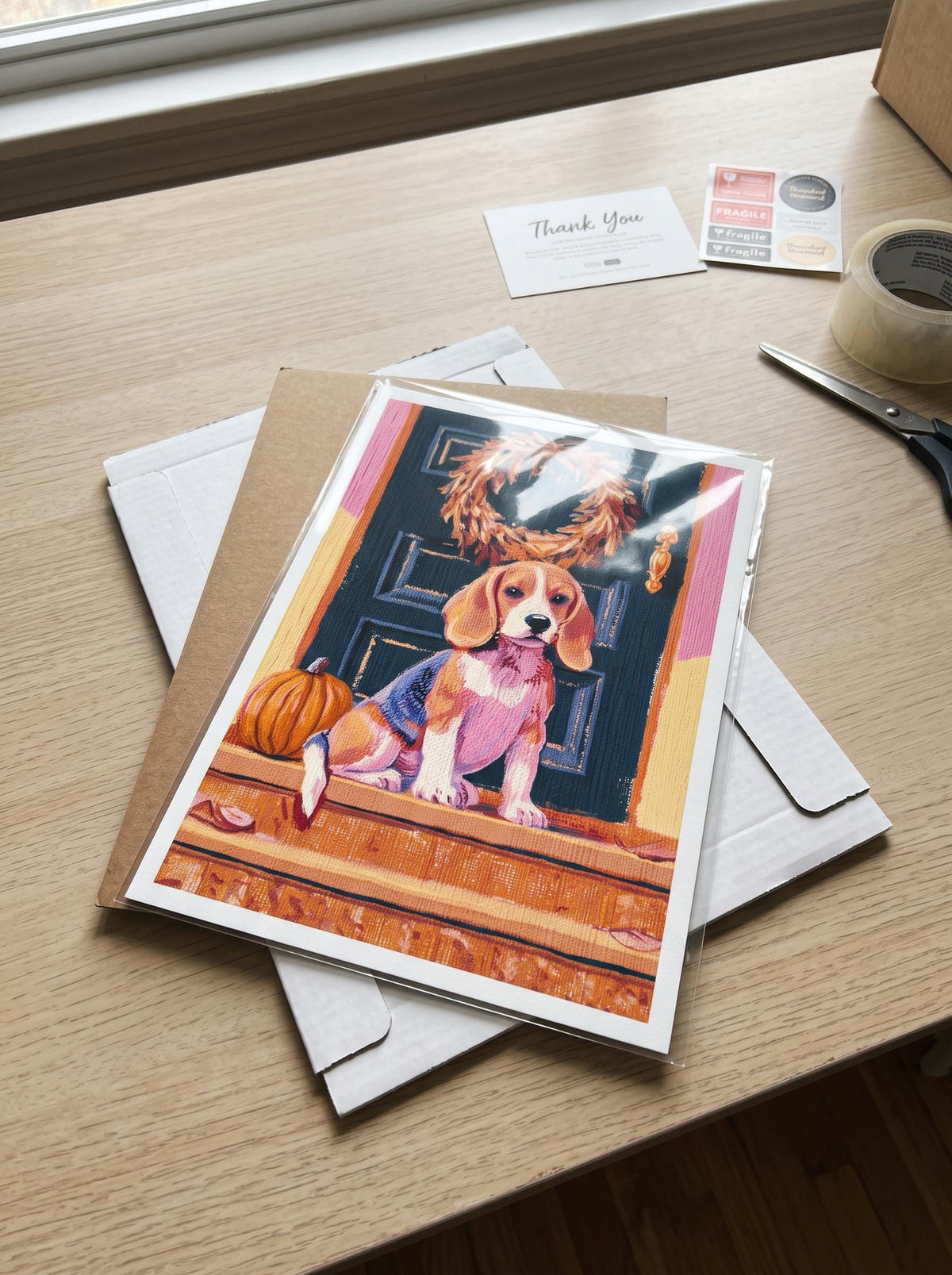 Autumn Beagle | Beagle Art Print