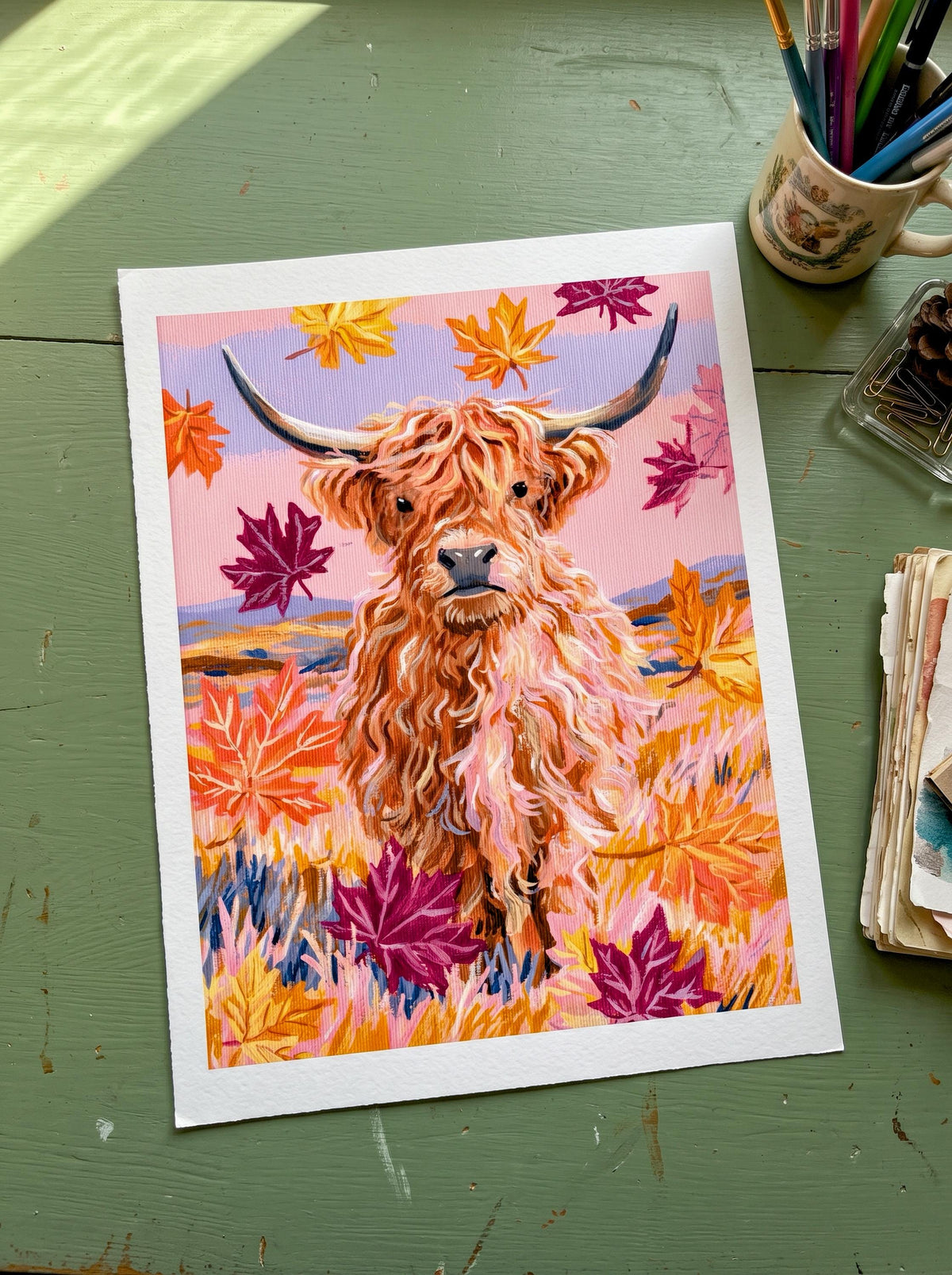 Autumn Highland | Highland Cow Art Print