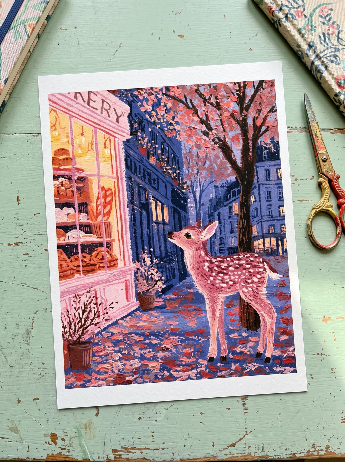 Fawn at the Bakery | Fawn Art Print