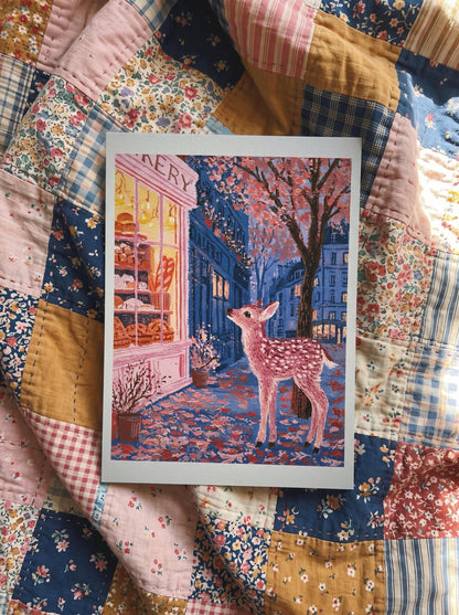 Fawn at the Bakery | Fawn Art Print