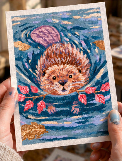 Little Builder | Beaver Art Print